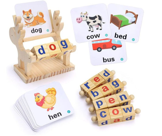 Wooden spelling game