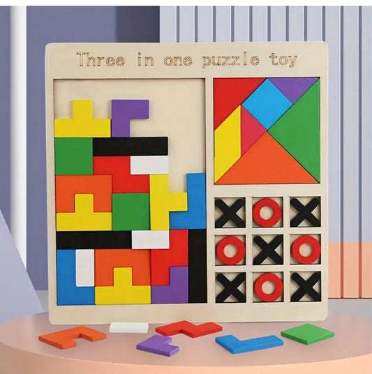3 in 1 puzzle board