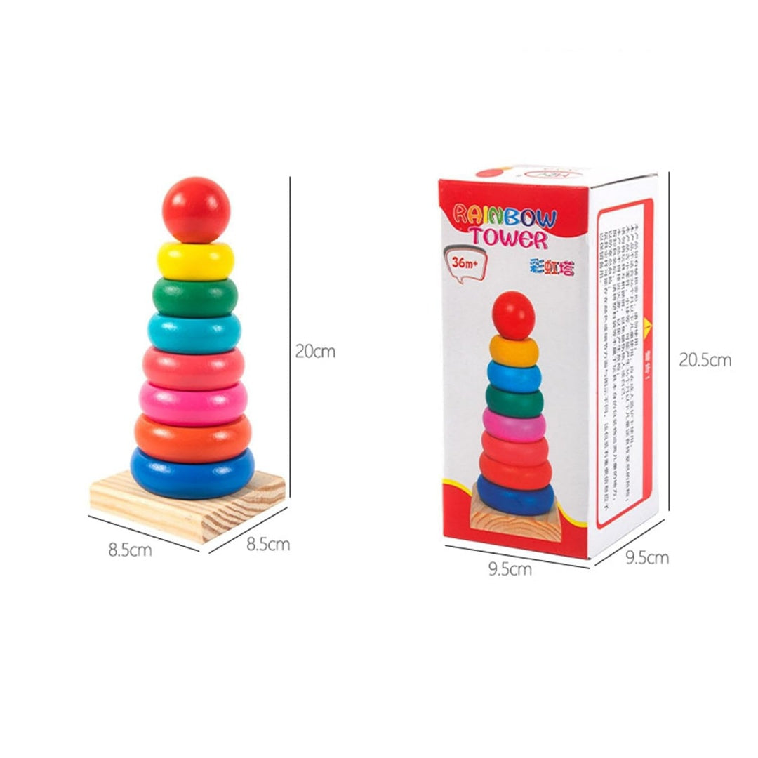 Big wooden rainbow tower