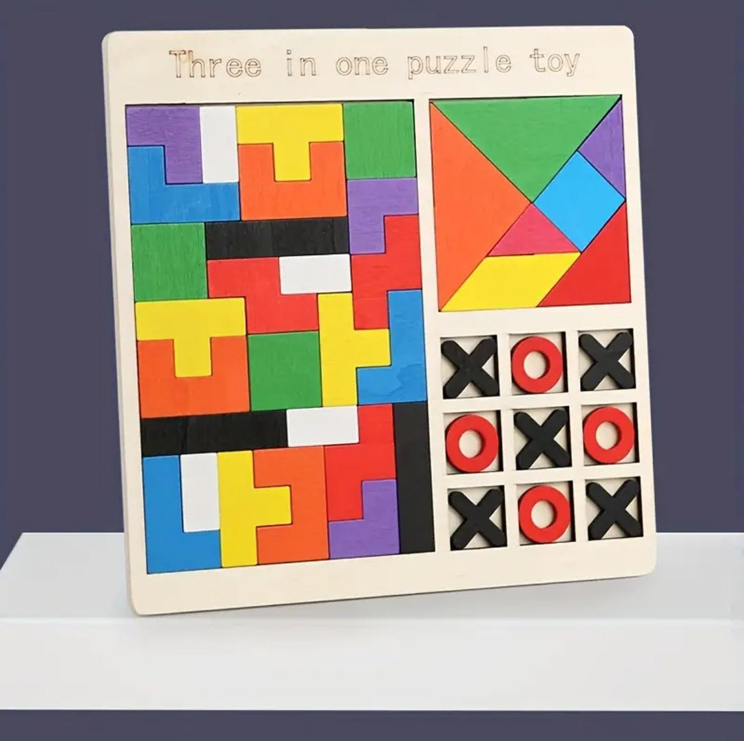 3 in 1 puzzle board