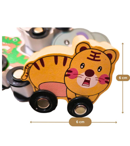 Push & Go Wooden Mini Toy Cars Set of 6