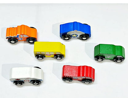 Mini Vehicle Wooden toy car set of 6