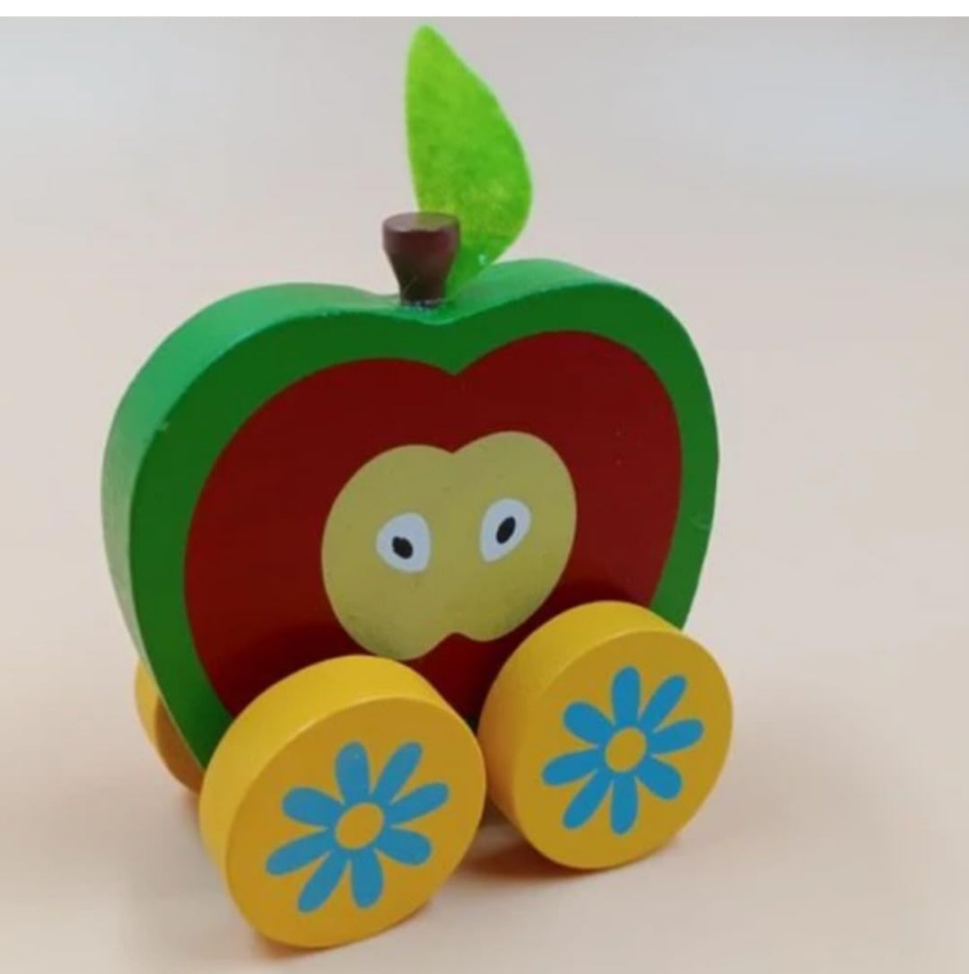 Wooden Push Pull Fruit Car 2 Pcs Set