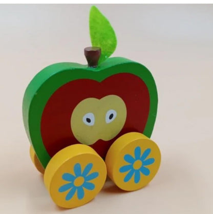 Wooden Push Pull Fruit Car 2 Pcs Set