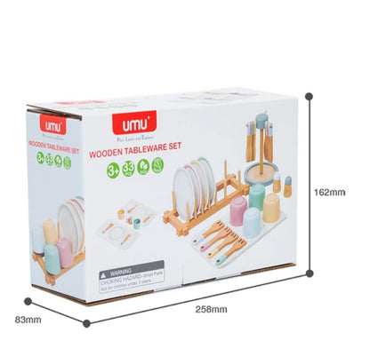 Wooden tableware set