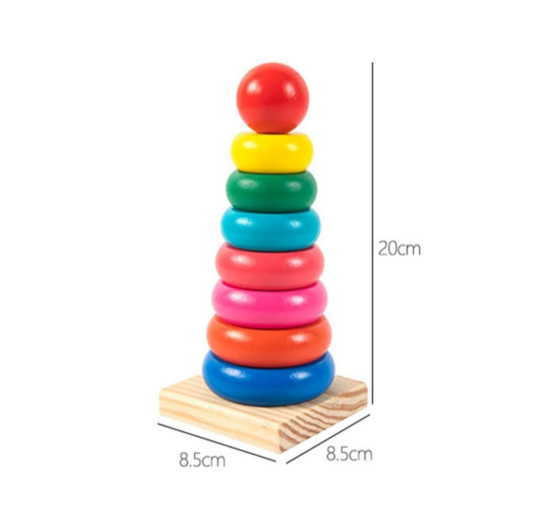 Big wooden rainbow tower