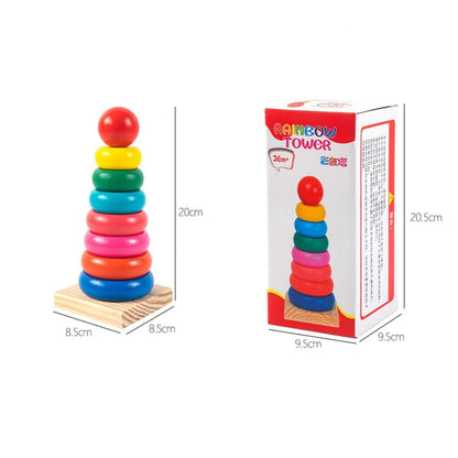 Big wooden rainbow tower