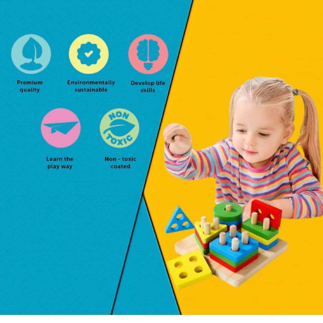 Four shape shorting puzzle