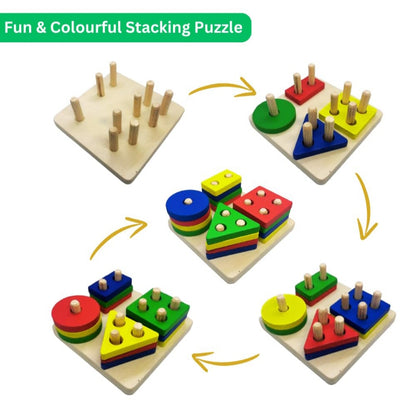 Four shape shorting puzzle