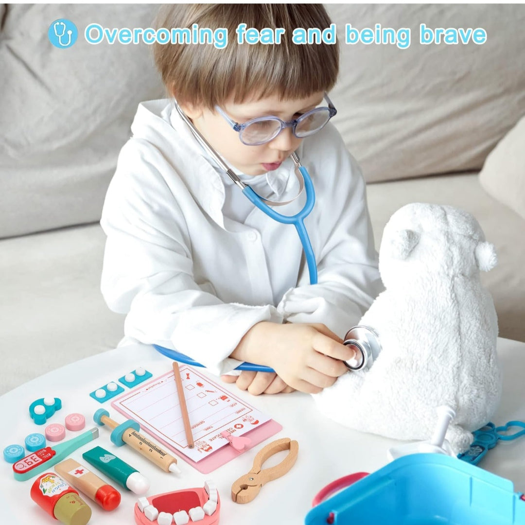 Wooden doctor kit