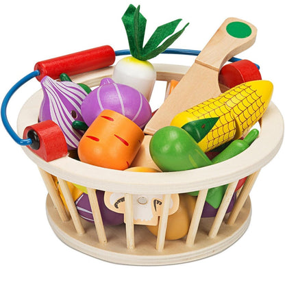 Magnatic wooden vegetables cutting