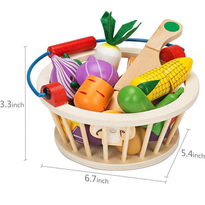 Magnatic wooden vegetables cutting
