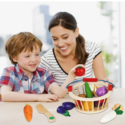 Magnatic wooden vegetables cutting