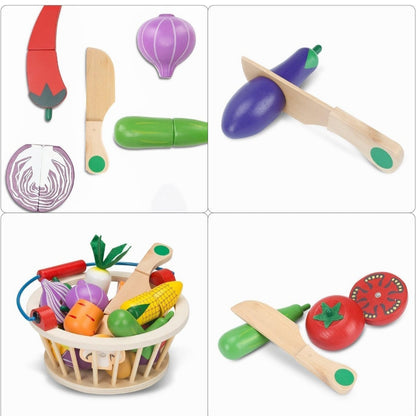 Magnatic wooden vegetables cutting