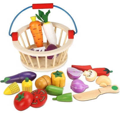 Magnatic wooden vegetables cutting